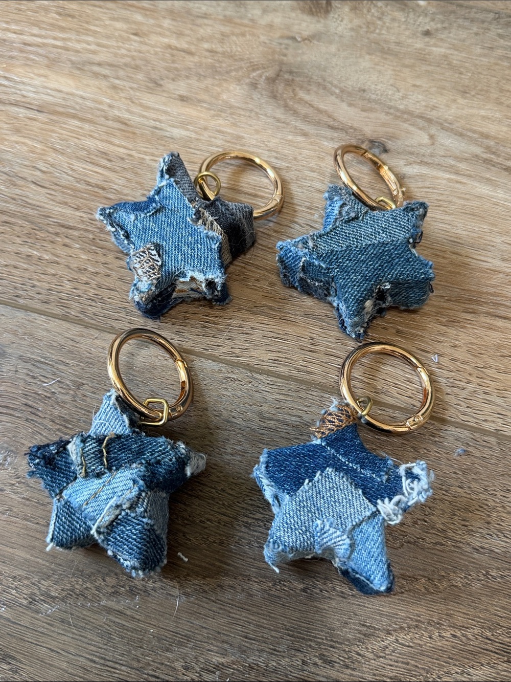 Denim Star Keyring